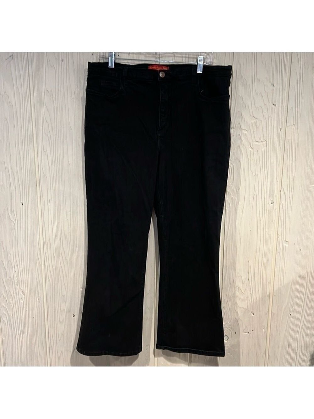 NYDJ Tummy Tuck Jeans Black 5 pocket style Stretchy Size 16 straight leg